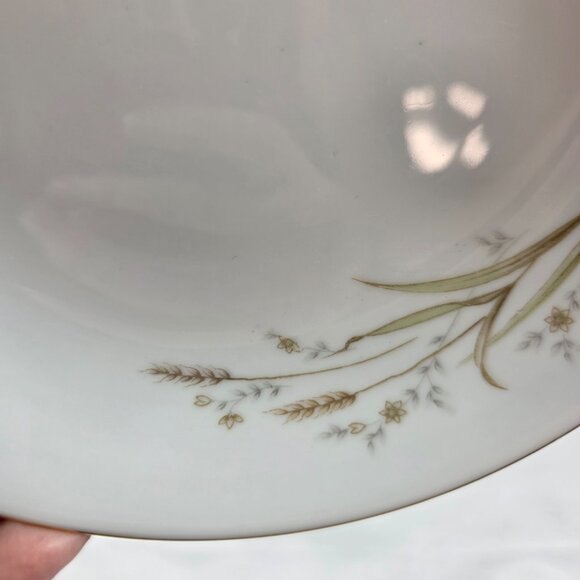 FOUR Fine China of Japan Golden Harvest Soup Bowls Gold Wheat Sprays on Rim - Picture 8 of 12